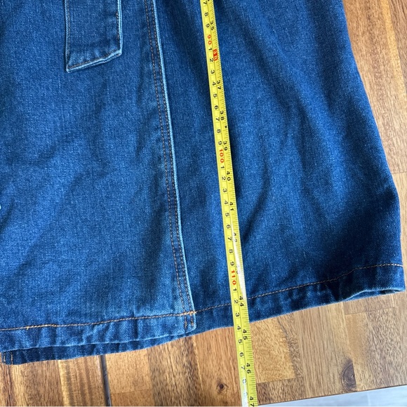 Idyll Vie Denim Trench Coat Double Breasted Women’s XL $150 MSRP High Fashion - Picture 13 of 13